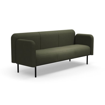 Sofa VARIETY, 3-Sitzer, Stoff Blues CSII, olive