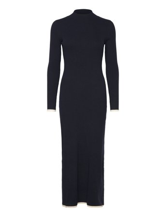 Mango | Knitted Dress With Contrasting Trims | L