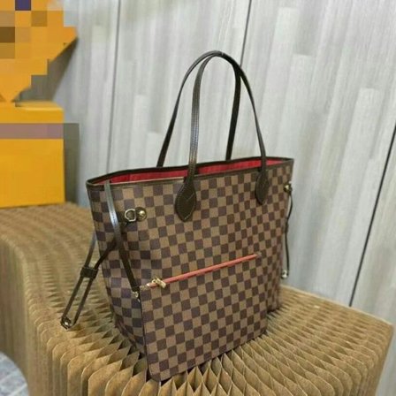 Stiliggjørende mammaveske stor håndveske skulderveske Brun Rød LV