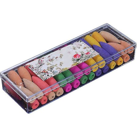 Naturlige røkelsekjegler Tilbakeflyt røkelsekjegler Sett Naturlige røkelse Tilbakeflyt kjegler For Hjemmedekor 54stk