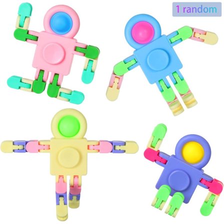Fidget Snap Legetøj og Sensory Wacky Tracks Legetøj Robot Sjov Stress Legetøj DIY Fingertip Robot Hånd Finger Legetøj Kreativ Fingertip Mekanisk Gyro