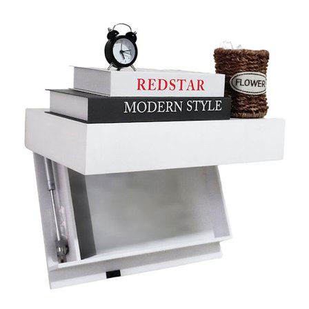 Magisk Vägg Hylla Med Hemligt Fack Väggmonterad