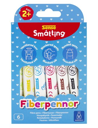 Småtting Fiberpennor 6-P Patterned Sense