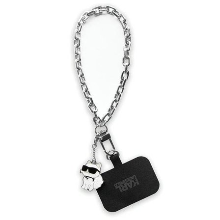 Karl Lagerfeld KLUCHCSKPK Universal Universal Hand Strap Choupette tapauksessa - hopea