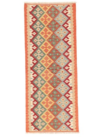 Kilim Qashqai Rug Hand Woven 83X205 Runner Orange/Red Persia