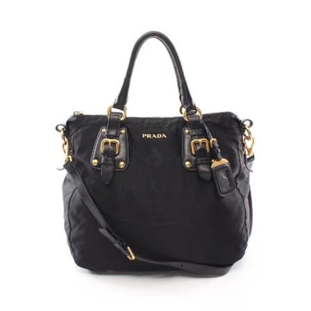 Prada Vintage Pre-owned Leather prada-Tass , Zwart , Dames , Maat: ONE Size Vintage Tassen