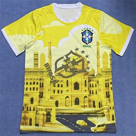 2025 Brasilia Soccer Jersey City Edition Kesä Quick Dry Football Training Lyhythihaiset T-paidat Hengittävät Miesten Lasten Rennot Topit