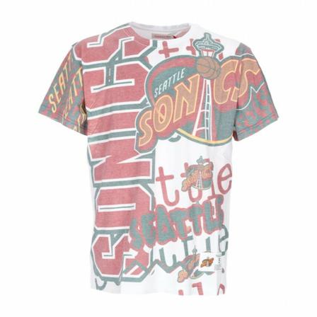 Mitchell & Ness, t-shirt Wit, Heren, Maat:M