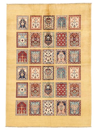 Handgeknoopt Kazak Fine Vloerkleed 166X239 Wol Oranje/Bruin