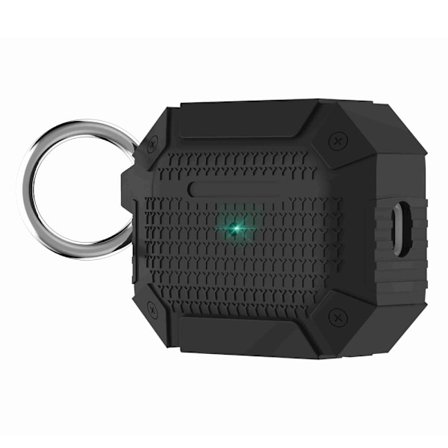 AirPods Pro 2 kraftigt fodral med karbinhake - Svart