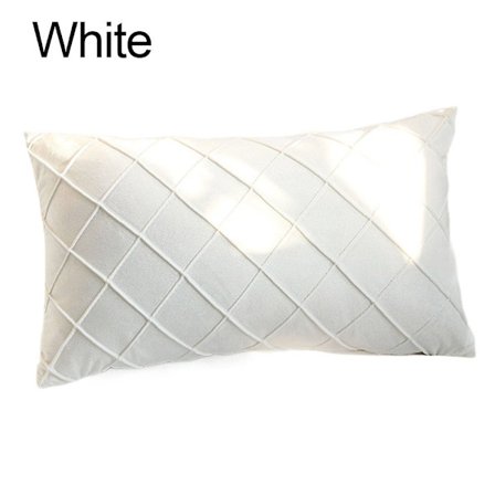 Rektangulært putetrekk Fløyelspute HVIT