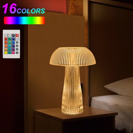Creative Crystal Bordlampe Touch Mushroom Night Light