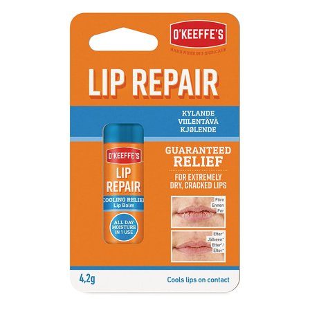 O'Keeffe's Lip Repair Stick Cooling 4,2 g, Skincare, Ansigtspleje, Læbepleje