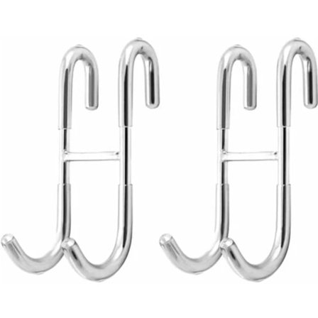 Brusekrog uden boret krog Brusedør til ophængning af håndklæder, brusevæg af glas, håndklædestang og bruseskraber 2 stk.