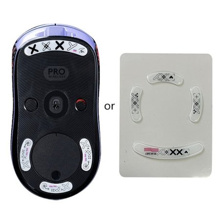 1 set 0,8 mm glasmusfötter skridskor Musklistermärke för Logitech G Pro Wireless GPRO X Superlight rundade böjda kanter