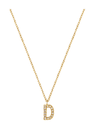 Mockberg Petite Stone Letter D Gold Necklace Smycken & klockor Dam Guld ONESIZE