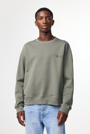 NN07 David 3015 Sweatshirt male Green Organic Cotton
