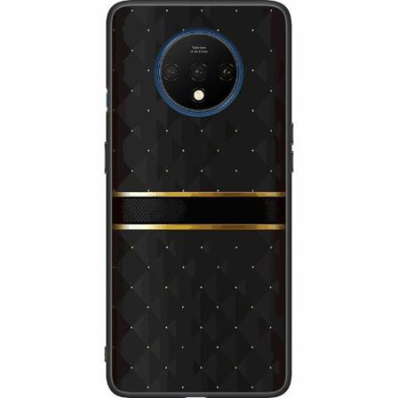 Oneplus 7t Svart Skal Golden Stripes