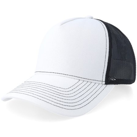Equip - Blank White/Black A-frame Trucker Trucker White Cap - @ Hatstore
