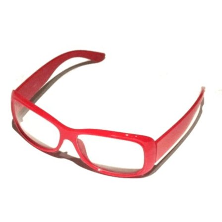 Röda clear glasögon