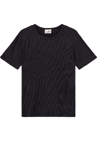 Sofie Schnoor NATALIASY RIB T-SHIRT T-shirts & toppar Dam Svart 164