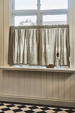 Jotex - Cafégordijn Linnen-mix Saliegroen Saliegroen - LINA - Koop Linnen gordijnen bij Jotex