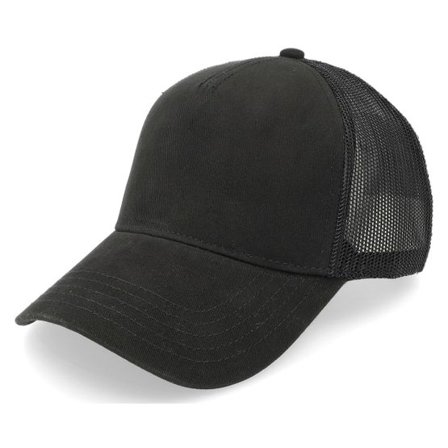 American Needle - Svart trucker Keps - Brush Twill Valin Black Trucker @ Hatstore