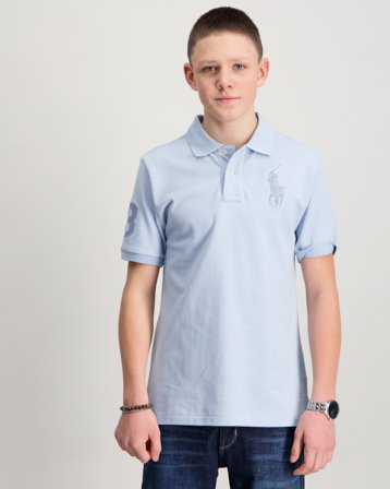 Polo Ralph Lauren Big Pony Cotton Mesh Polo Shirt Blau Hemden Jungen - Kids Brand Store