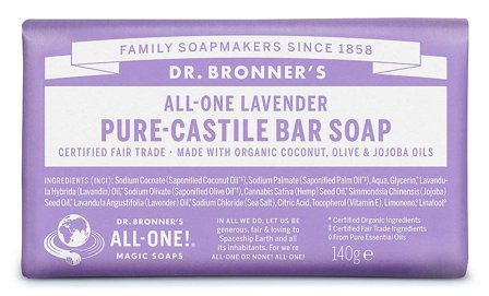 Dr. Bronner's Bar Soap Lavender, Skincare, Kropspleje, Bodyshampoo