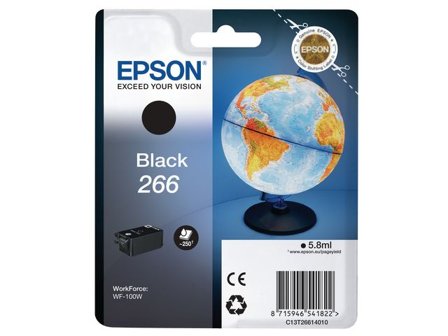 EPSON Bläckpatron, Globe, 266, svart, singelförpackning, C13T26614010 - Lyreco - Toner och bläck - Bläckpatroner - Bläckpatroner Epson