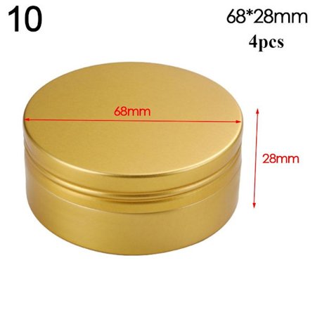 4 st aluminiumplåtburk kosmetisk behållare 10 10