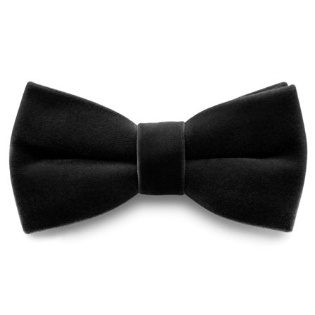 Kleos | Black Velvet Pre-Tied Bow Tie for Men - Pre-tied bow ties