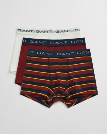 GANT Herren 3er-Pack Mehrfarbig gestreifte Boxershorts (XXL)