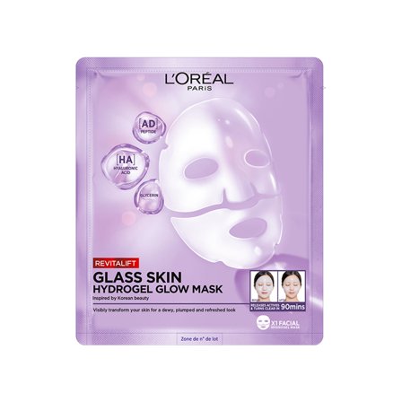 L'Oréal Paris Revitalift Glass Skin - Maschera Viso in Idrogel 1pz - Maschera Illuminante viso