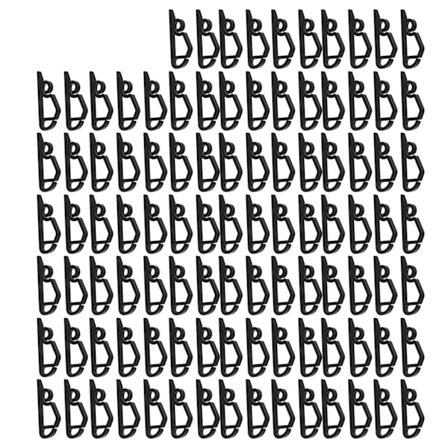 100 stk. Julelys Klip til Tagrender Genanvendelige Vandtætte Frostsikre Plastik Klip til Tagrender Lyskæde Kroge til Fest Kontor Sort