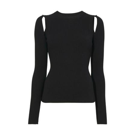 Proenza Schouler, Round-neck Knitwear Zwart, Dames, Maat:L