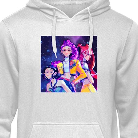 Barnehettegenser Kpop Demon Hunters Trio Jenter Kosmisk Rom Idol Kraft Energi Glød