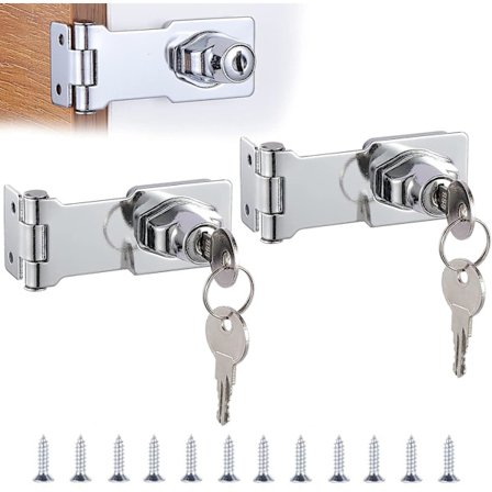 Dörrlås med Hasp 2 Par Hasp Lås i Zink-Legering, Hasp Lås, Zink-Legering Hasp Lås