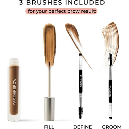 P.TWO.P Vattentät Ögonbrynsgel, Brunett, Vegansk och Cruelty-Free