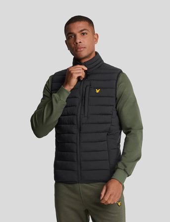 Lyle & Scott Sport Stretch Lightweight Quilted Gilet - Black - S