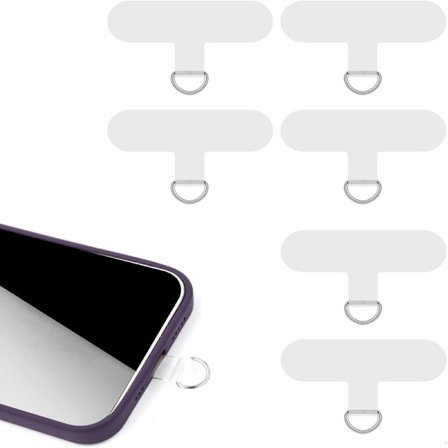 6 stk. gennemsigtige multifunktionelle mobiltelefonrem-lapper, selvklæbende frie mobiltelefonlapper til iPhone-smartphones