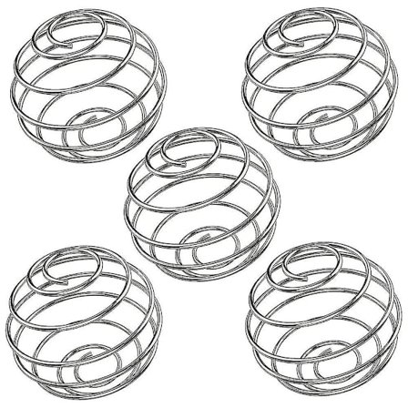 5 st 304 Rostfritt Stål Shakerboll, vispboll, Milkshake Proteinboll Flaskkopp Blandningsflaska