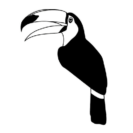 Tampon træ Toucan 7 x 5 cm