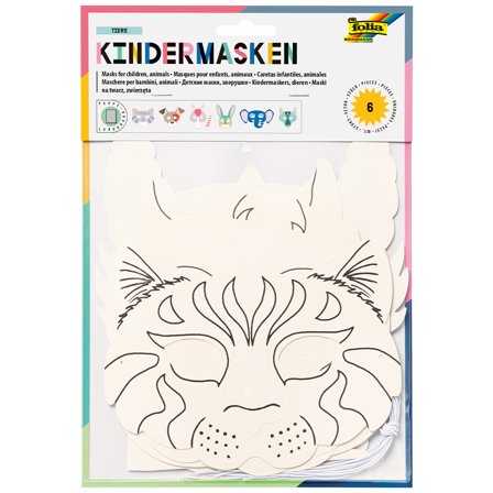 Folia Kinder Maskers Dieren 6-pack