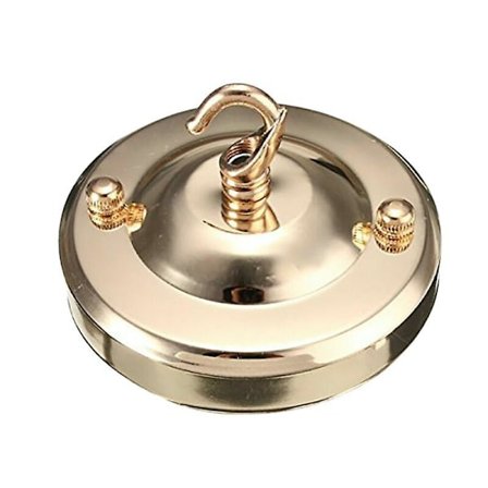 Vintage Takkrok Hängplatta Hållare Kandelaber Lampa Ljusarmatur Tak 2st