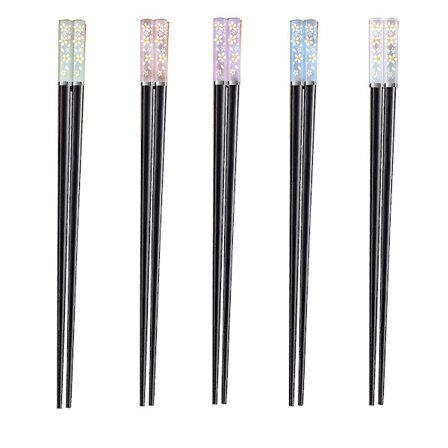 5 par genanvendelige glasfiber spisepinde opvaskemaskine sikker