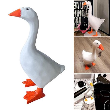 Magnetisk Gåse Nøgleholder Sød Dyr Statue Tegneserie Harpiks Nøgle Stativ Personlig Deaktop Ornament