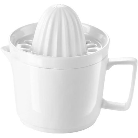 Vit manuell citruspress i porslin för hushåll, citron- och apelsinpress