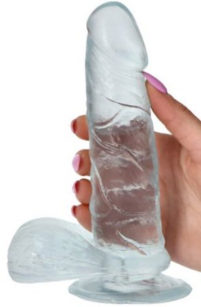 TOYZ4LOVERS Jelly Dildo Real Rapture Clear 17cm - Woome.pl