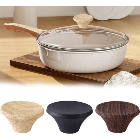 3 stk. universelle knopper til pander, udskiftningsknopper til køkkenredskaber, praktiske grydelågsknopper, egnet til glas pander